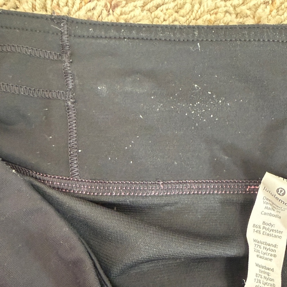 Lululemon Speed Up Black/Pink Shorts Size 6 - Picture 4 of 4